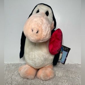 Dakin Opus Penguin Lust Plush TOY Stuffed Bloom County 1984 Heart Bow Tie W/ Tag